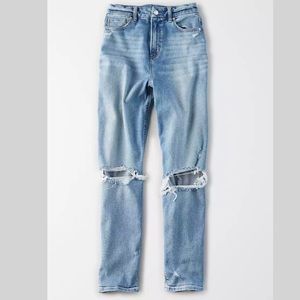 AE Stretch Ripped Mom Jean